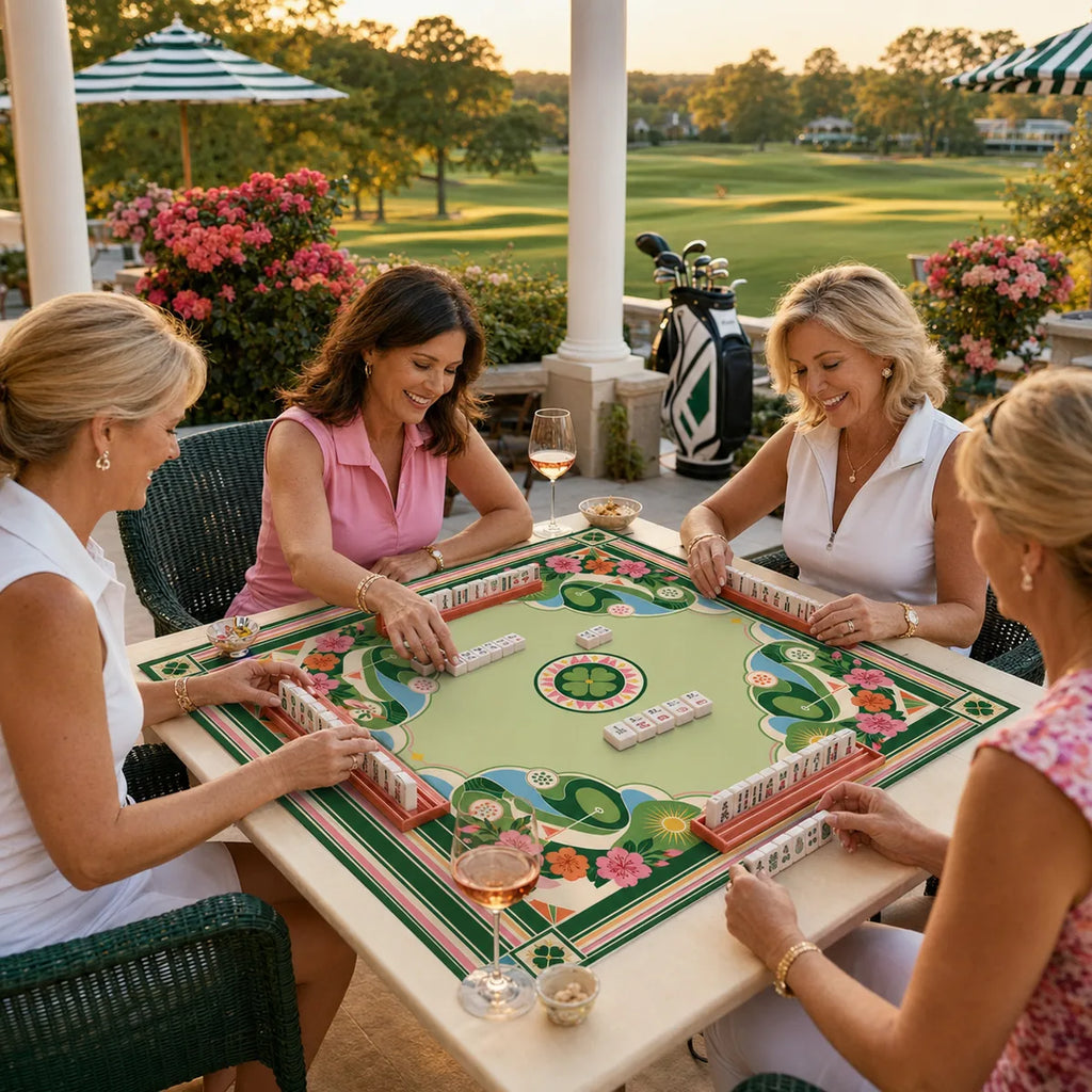 Garden Golf Club American Mahjong mat product and lifestyle view 4