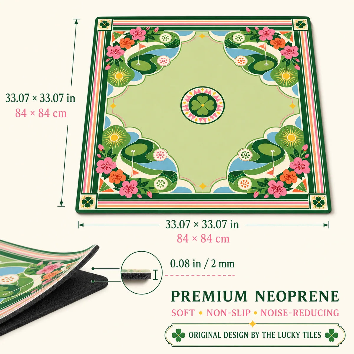 Garden Golf Club American Mahjong mat product and lifestyle view 6
