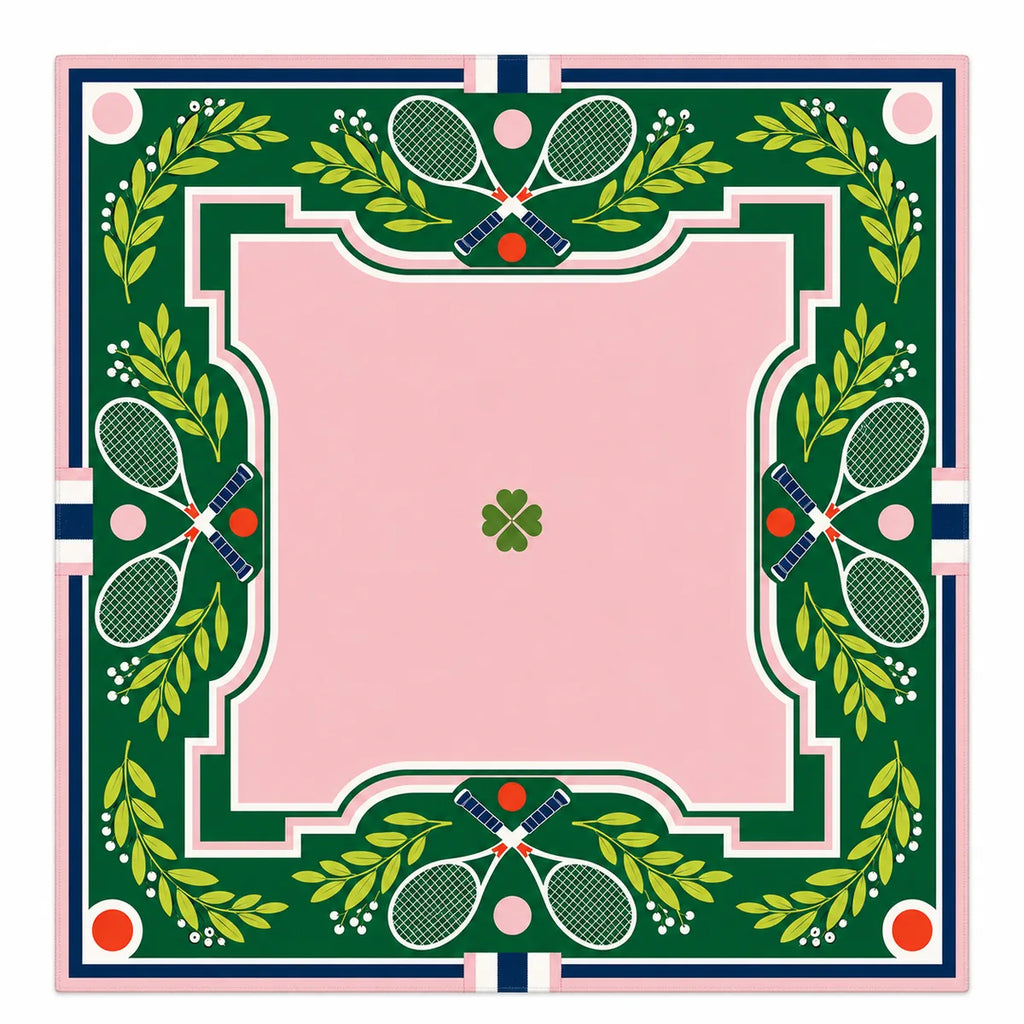 Garden Tennis Club American Mahjong mat full design by The Lucky Tiles