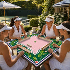 Garden Tennis Club American Mahjong mat product and lifestyle view 3