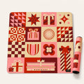 Holiday Gift Mosaic American Mahjong mat full design by The Lucky Tiles
