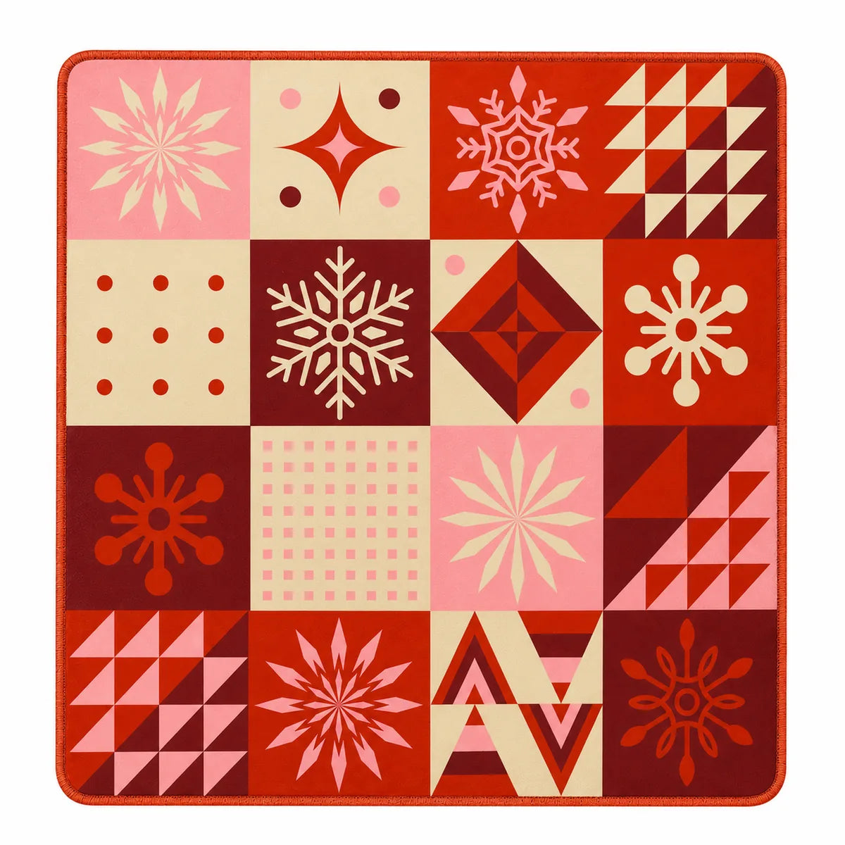 Holiday Snowflake American Mahjong mat full design by The Lucky Tiles