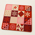 Holiday Snowflake American Mahjong mat product and lifestyle view 2