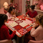 Holiday Snowflake American Mahjong mat product and lifestyle view 5