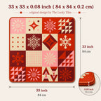 Holiday Snowflake American Mahjong mat product and lifestyle view 6