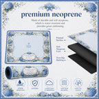 Hydrangea Garden — Blue American Mahjong mat product and lifestyle view 2