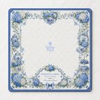 Hydrangea Garden — Blue & White American Mahjong mat product and lifestyle view 2