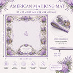 Hydrangea Garden — Lavender American Mahjong mat product and lifestyle view 6