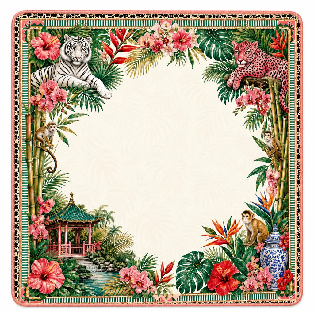 Jungle Garden American Mahjong mat full design by The Lucky Tiles