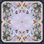 Lavender Ski Lodge American Mahjong mat product and lifestyle view 2