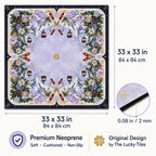 Lavender Ski Lodge American Mahjong mat product and lifestyle view 6