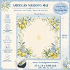 Lemon Bird Garden American Mahjong mat product and lifestyle view 5
