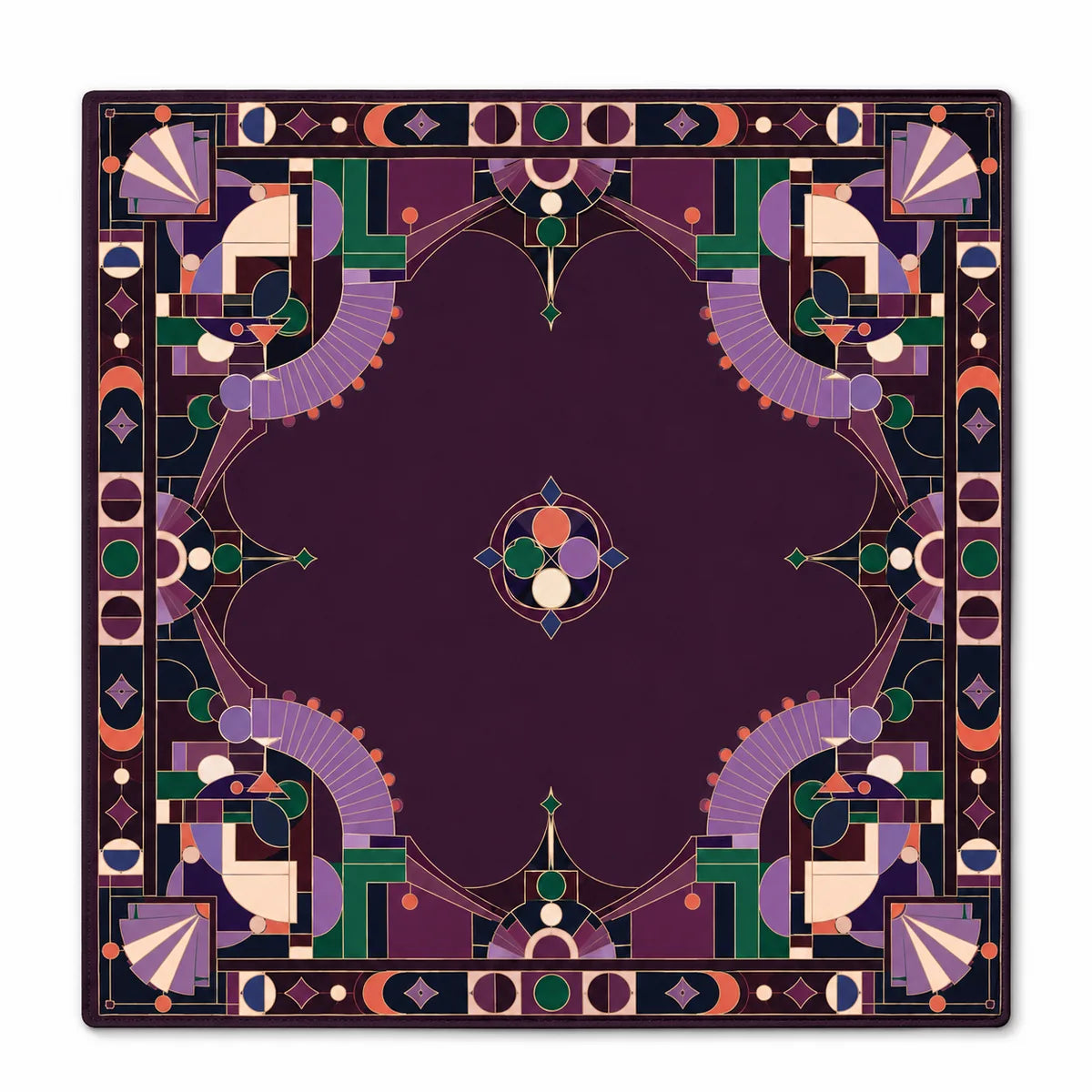 Midnight Birds American Mahjong mat full design by The Lucky Tiles