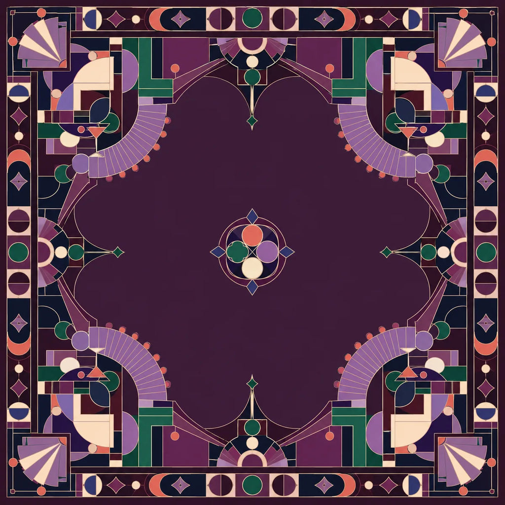 Midnight Birds American Mahjong mat product and lifestyle view 2