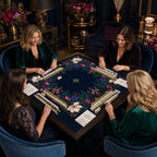 Midnight Botanica American Mahjong mat product and lifestyle view 3