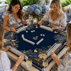 Midnight Chinoiserie American Mahjong mat product and lifestyle view 3
