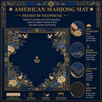 Midnight Chinoiserie American Mahjong mat product and lifestyle view 6