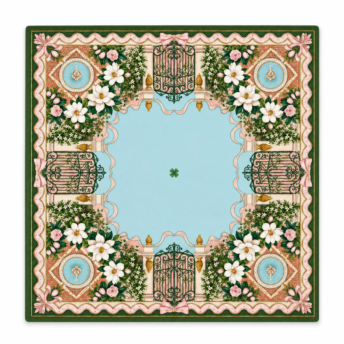 Mongolian Garden American Mahjong mat full design by The Lucky Tiles