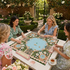 Mongolian Garden American Mahjong mat product and lifestyle view 4