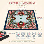 Navy Christmas Nutcracker neoprene American Mahjong mat, product view 4