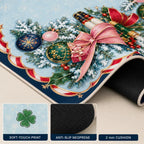 Navy Christmas Nutcracker neoprene American Mahjong mat, product view 3