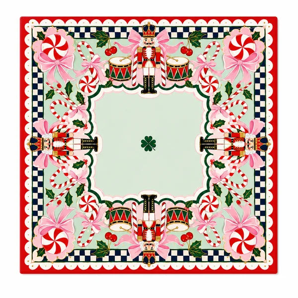 Christmas Red Candy Nutcracker American Mahjong mat by The Lucky Tiles