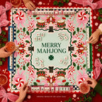 Christmas Red Candy Nutcracker neoprene American Mahjong mat, product view 2