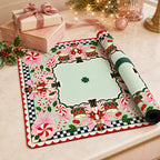 Christmas Red Candy Nutcracker neoprene American Mahjong mat, product view 3