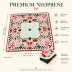 Christmas Red Candy Nutcracker neoprene American Mahjong mat, product view 4