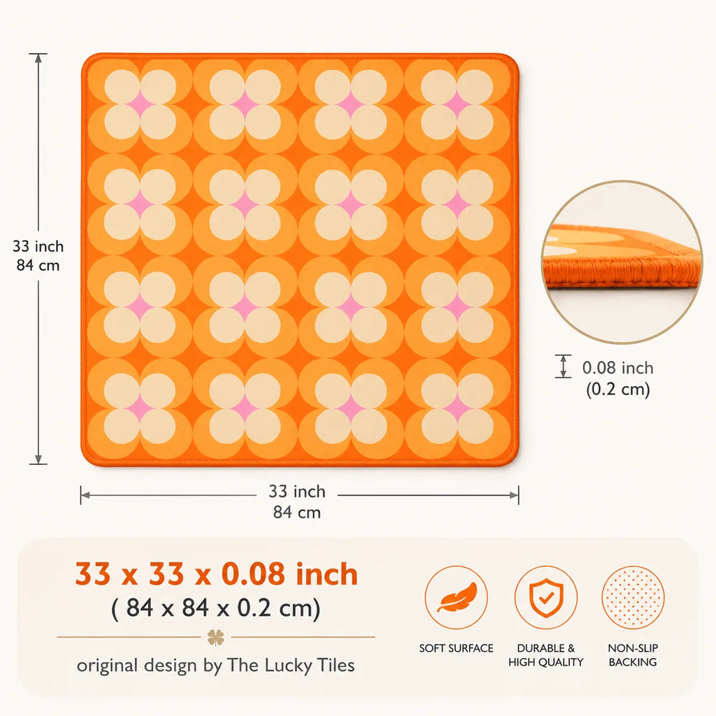 Orange Blossom American Mahjong mat product and lifestyle view 6