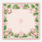 Palm Beach Resort — Blush Pink American Mahjong mat full design by The Lucky Tiles
