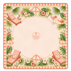 Palm Beach Resort — Sunset Coral American Mahjong mat full design by The Lucky Tiles