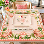 Palm Beach Resort — Sunset Coral American Mahjong mat product and lifestyle view 3