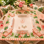 Palm Beach Resort — Sunset Coral American Mahjong mat product and lifestyle view 4