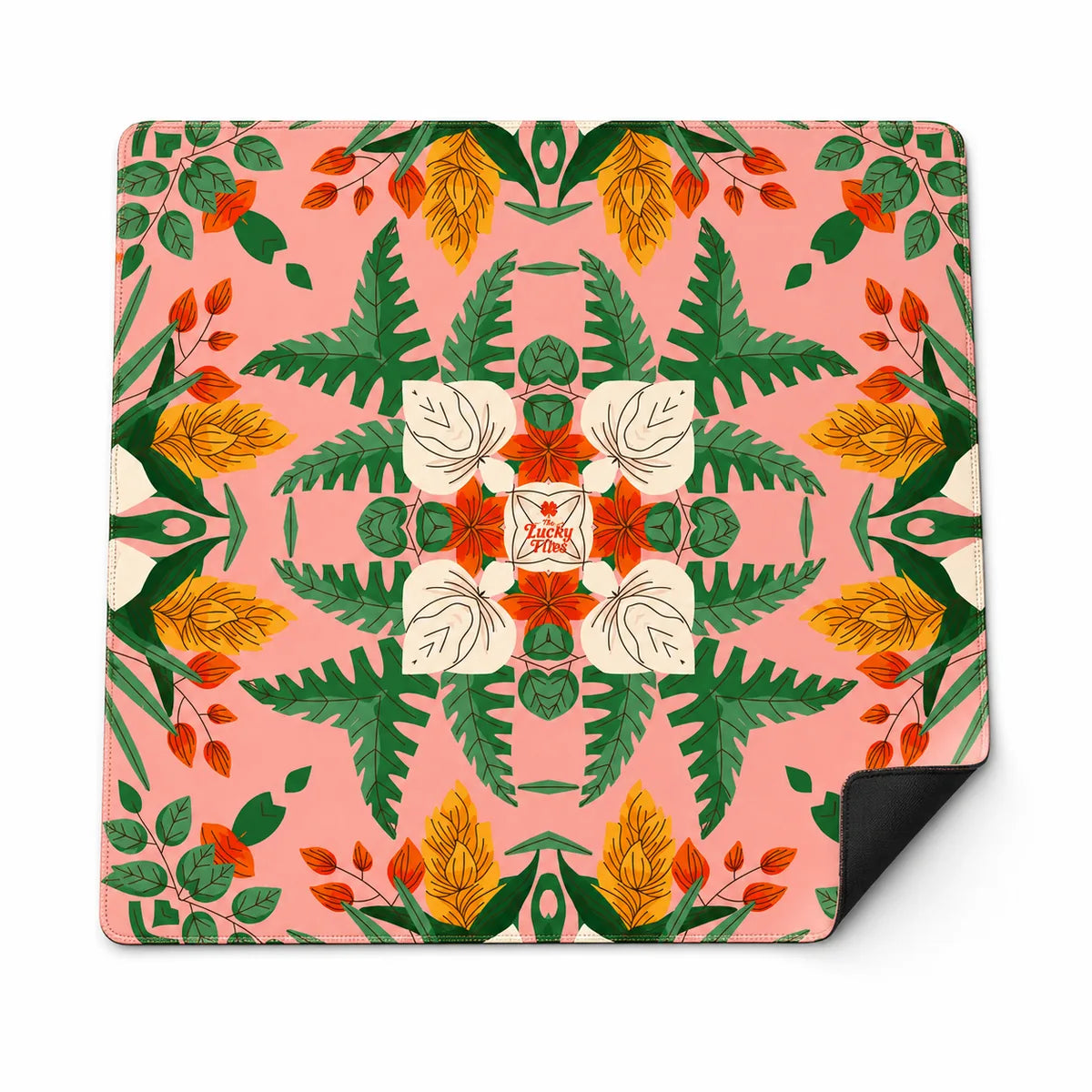 Palm Springs Botanica American Mahjong mat full design by The Lucky Tiles