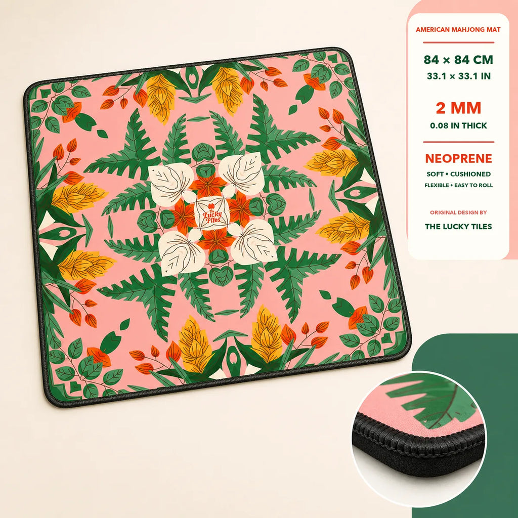 Palm Springs Botanica American Mahjong mat product and lifestyle view 6