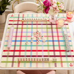 Pastel Plaid American Mahjong mat product and lifestyle view 2