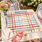 Pastel Plaid American Mahjong mat product and lifestyle view 3