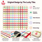 Pastel Plaid American Mahjong mat product and lifestyle view 6