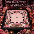 Pink Halloween American Mahjong mat full design by The Lucky Tiles