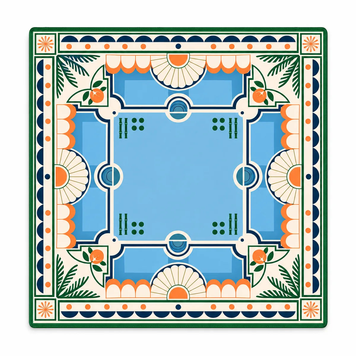 Poolside Palms American Mahjong mat full design by The Lucky Tiles