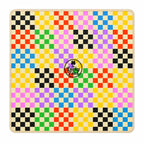 Rainbow Checkerboard American Mahjong mat product and lifestyle view 3