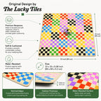 Rainbow Checkerboard American Mahjong mat product and lifestyle view 4