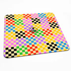 Rainbow Checkerboard American Mahjong mat product and lifestyle view 6