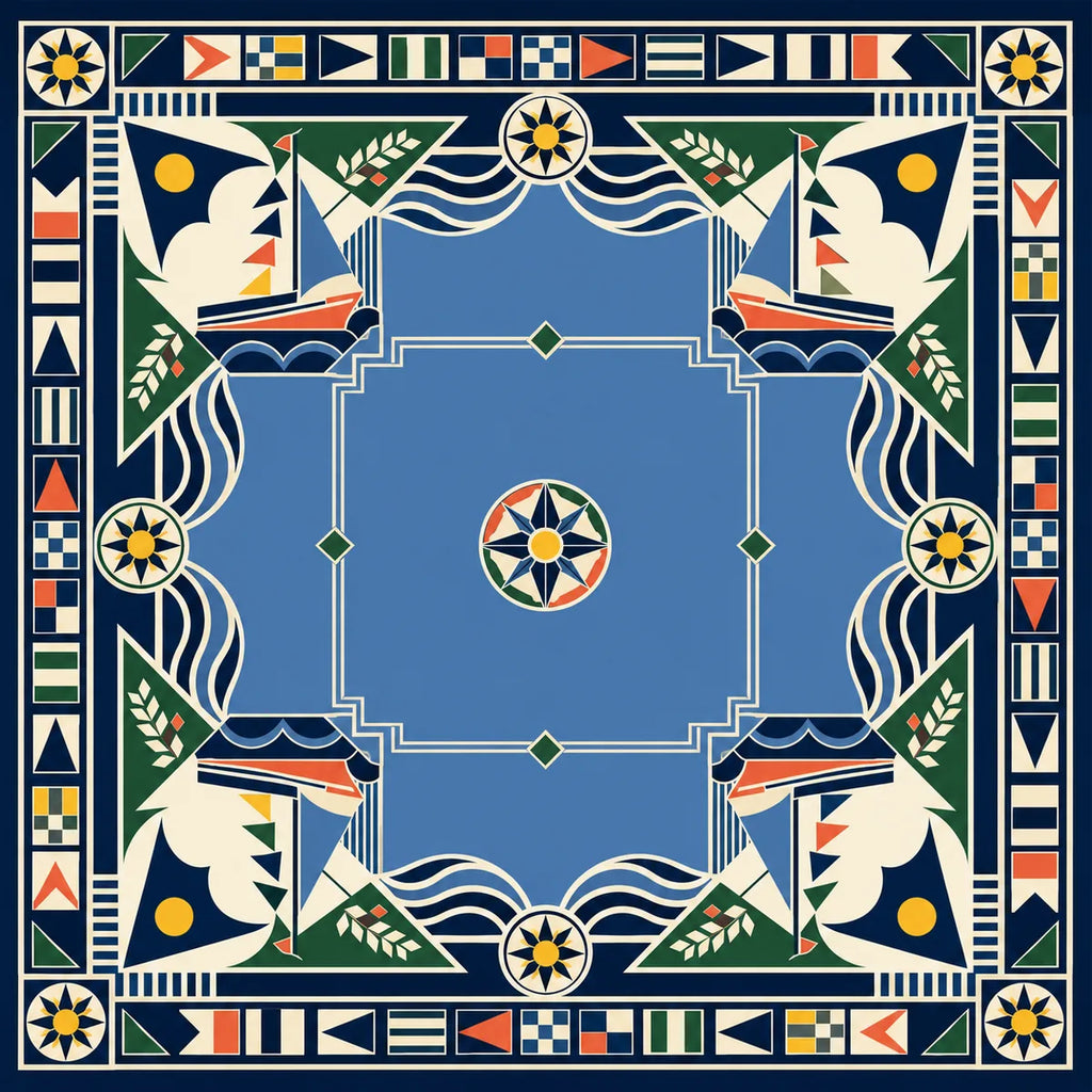 Regatta Geometry American Mahjong mat product and lifestyle view 2