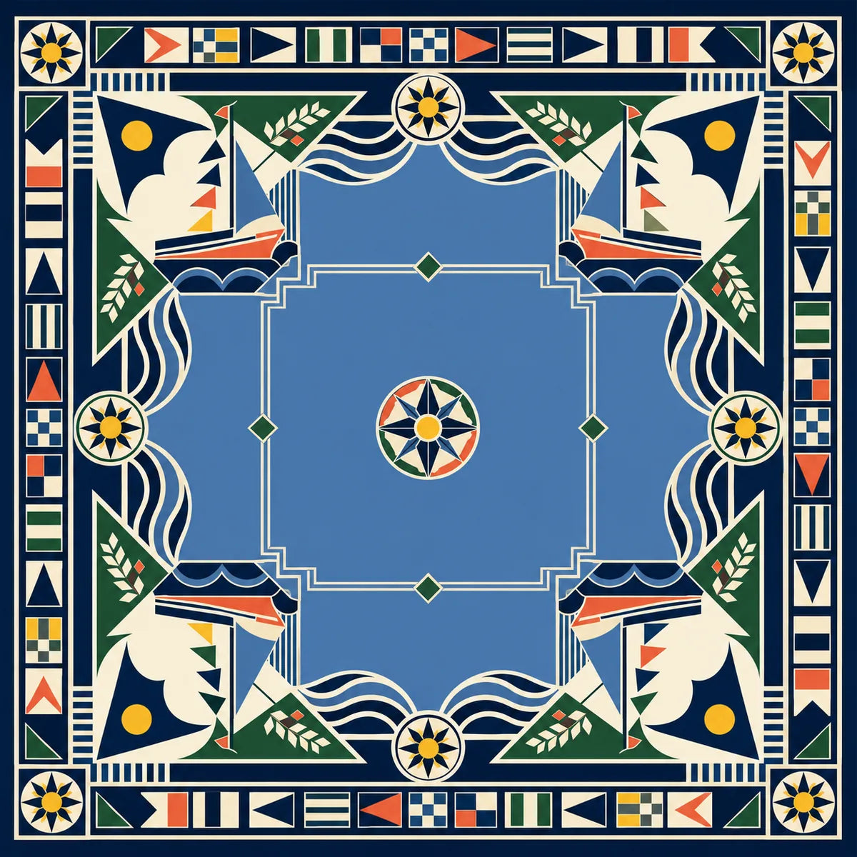 Regatta Geometry American Mahjong mat product and lifestyle view 2