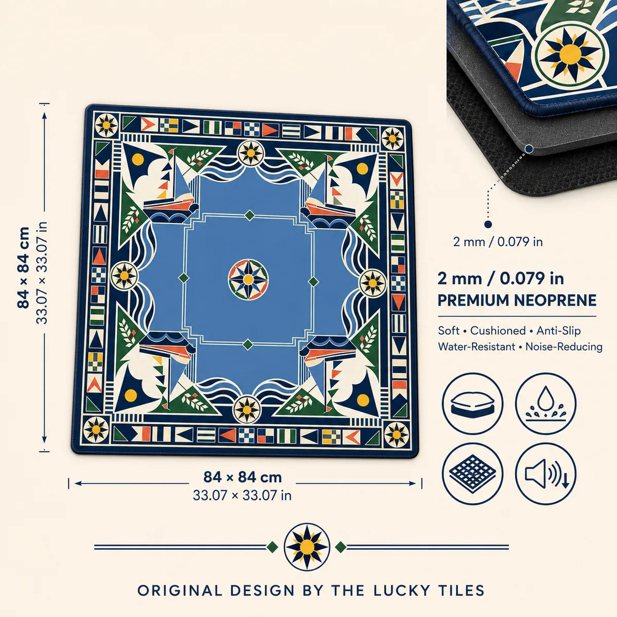 Regatta Geometry American Mahjong mat product and lifestyle view 6