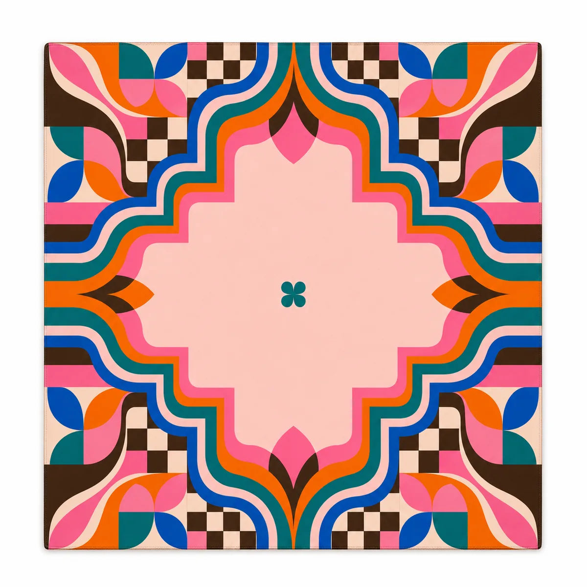 Retro Color Geometry American Mahjong mat full design by The Lucky Tiles
