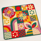 Retro Flower Garden American Mahjong mat product and lifestyle view 2