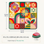Retro Flower Garden American Mahjong mat product and lifestyle view 6